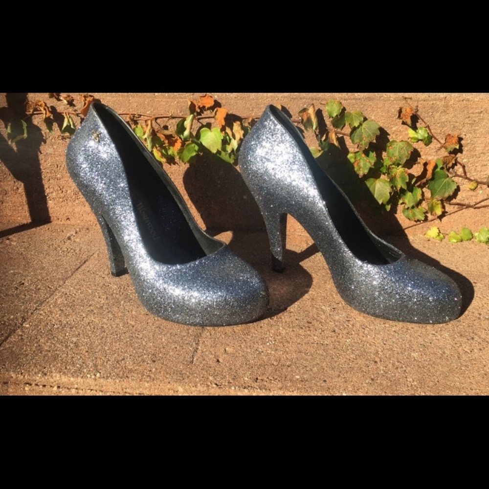 Vivienne Westwood Melissa Skyscraper Glitter Pumps